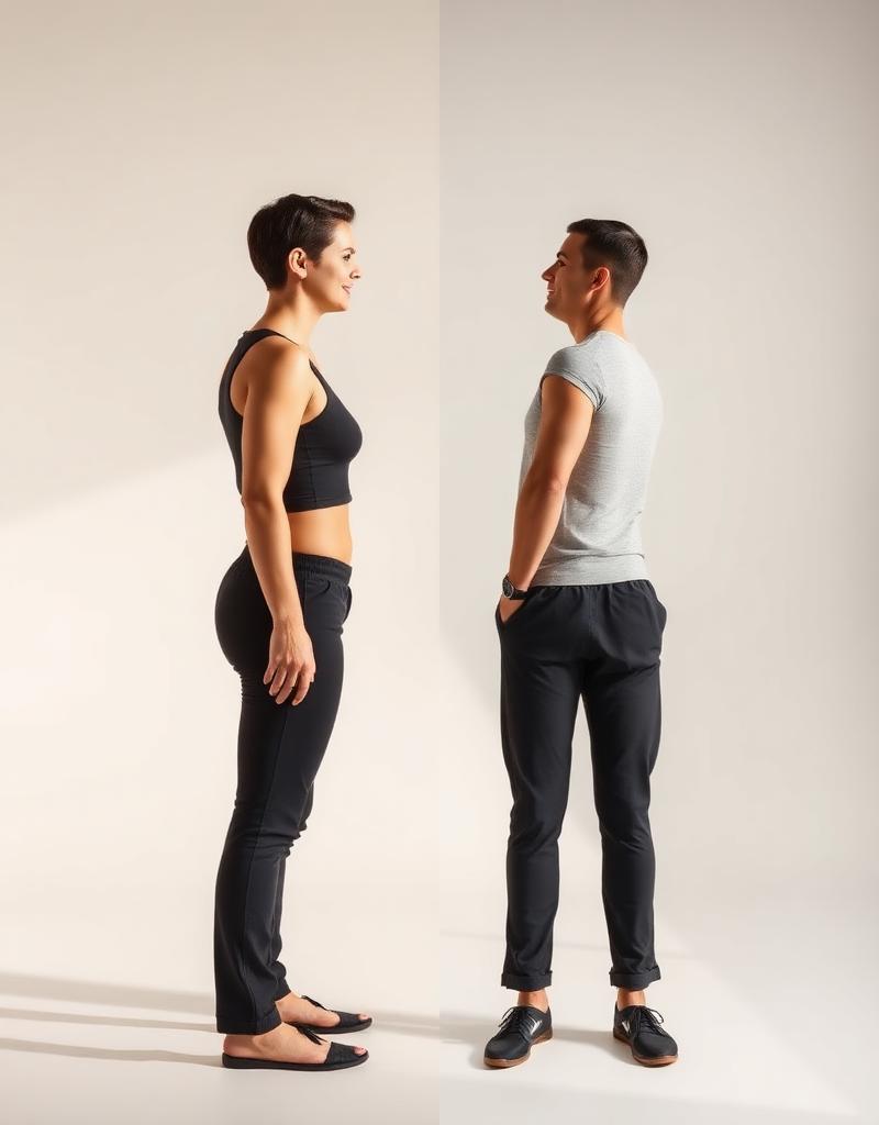 Vergleich von Körperhaltungen